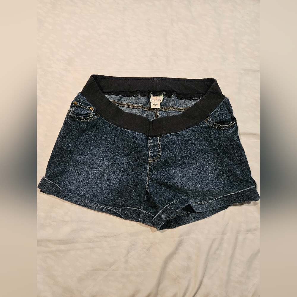 Motherhood Blue and Jean Shorts